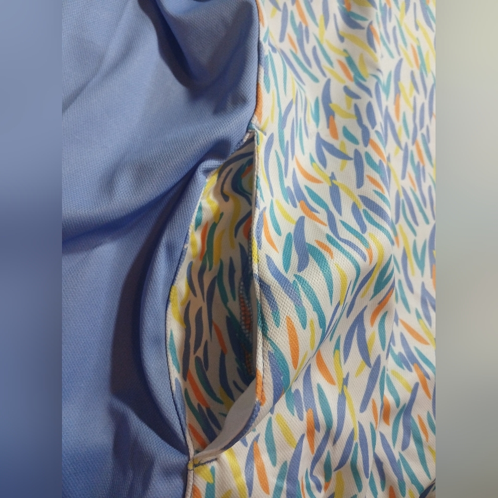 Bermunda Sands Dress Athleisure Golf Sz. M Sleeveless 1/4 Zip Amity Periwinkle - Picture 8 of 9
